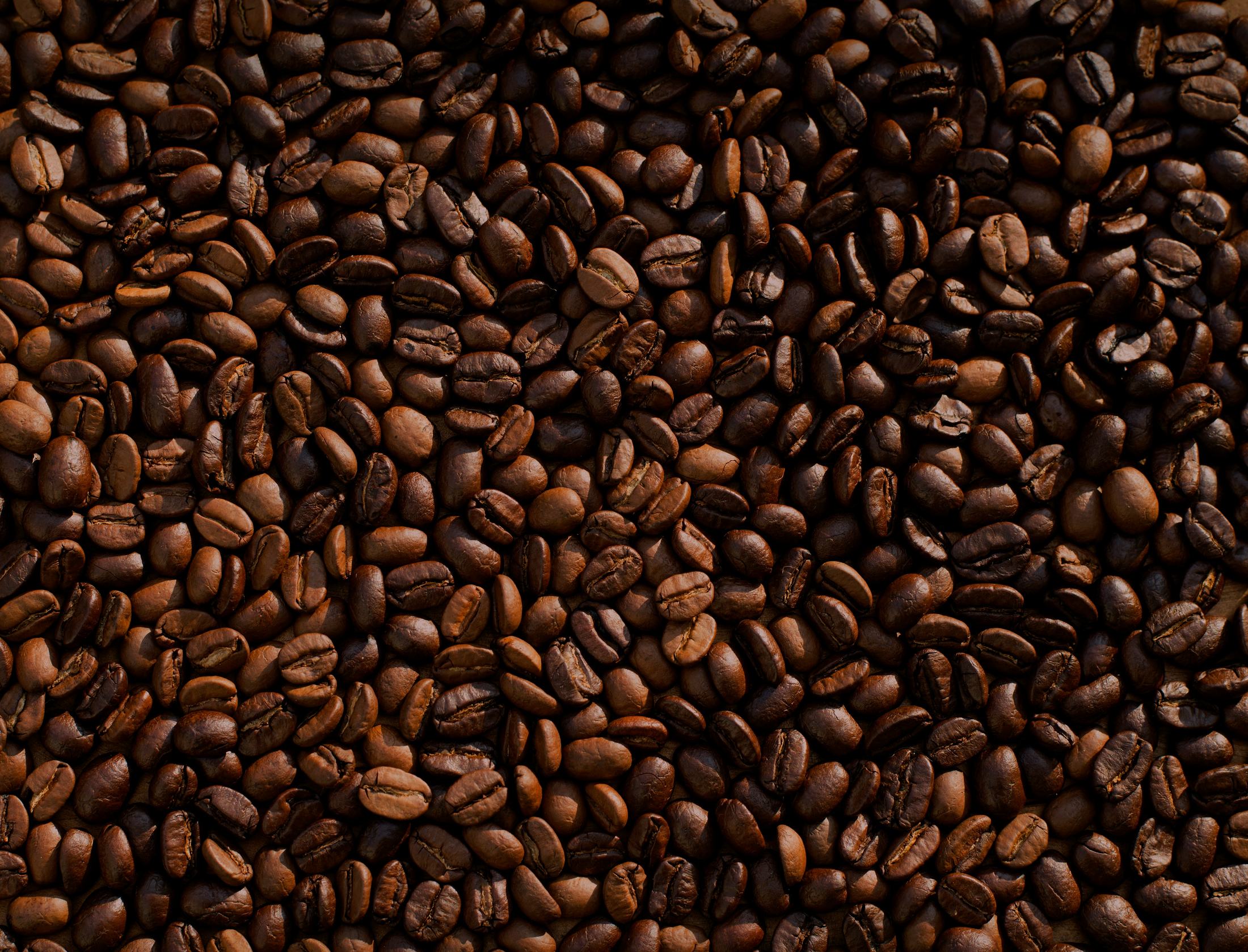 Frisch geröstete Kaffeebohnen